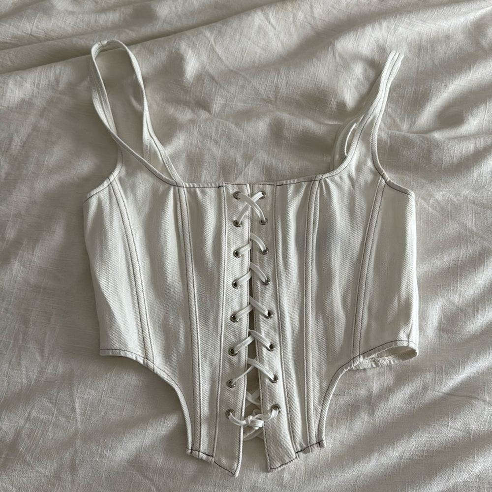 White Fox Boutique Lace Up Corset